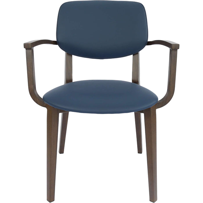 Durafurn Atlanta Armchair - large Backrest - Wenge Frame/Navy Vinyl Seat & Backrest