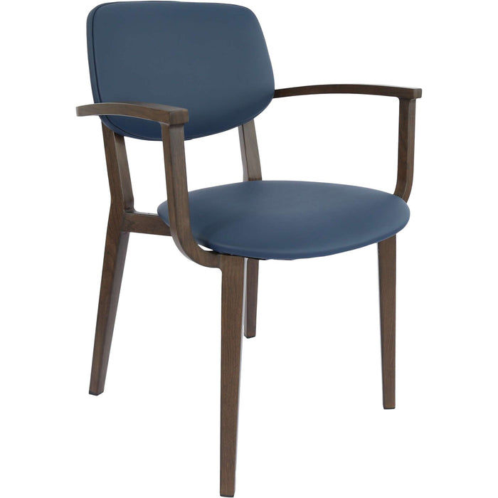 Durafurn Atlanta Armchair - large Backrest - Wenge Frame/Navy Vinyl Seat & Backrest