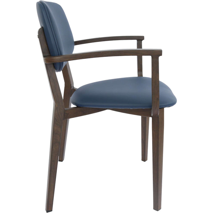 Durafurn Atlanta Armchair - large Backrest - Wenge Frame/Navy Vinyl Seat & Backrest