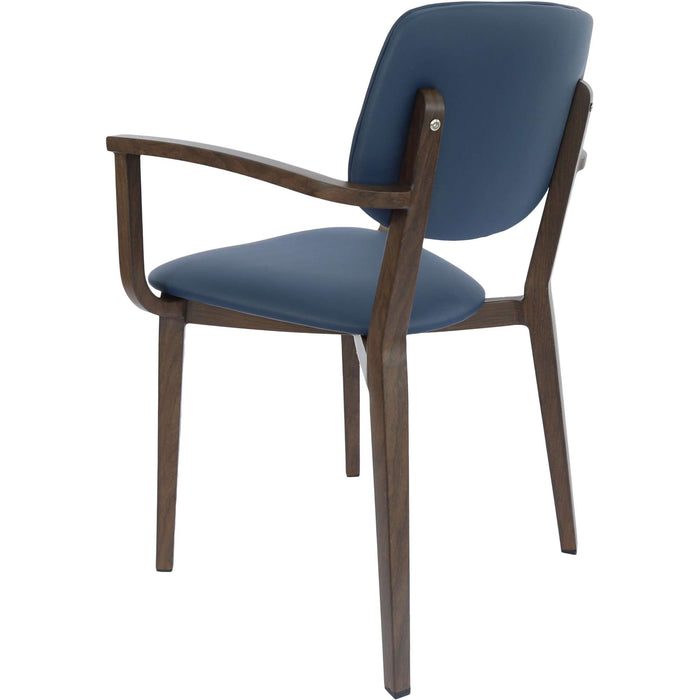 Durafurn Atlanta Armchair - large Backrest - Wenge Frame/Navy Vinyl Seat & Backrest