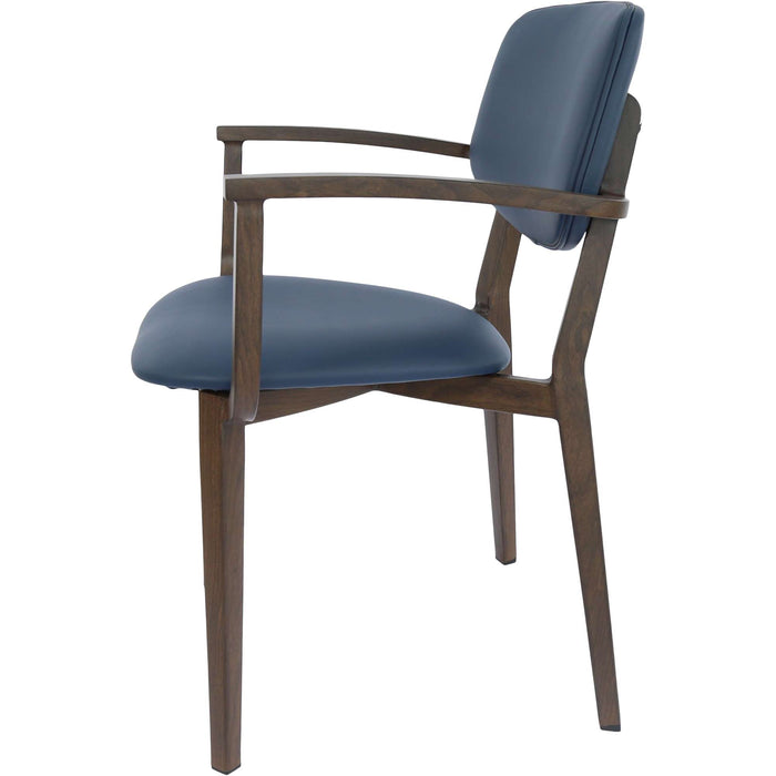 Durafurn Atlanta Armchair - large Backrest - Wenge Frame/Navy Vinyl Seat & Backrest