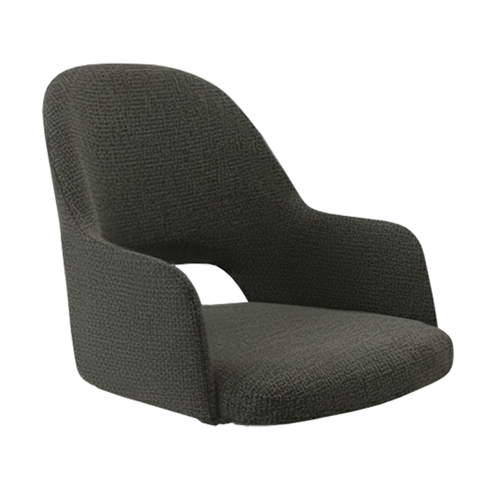 Bourbon Armchair Shell - Anthracite Fabric