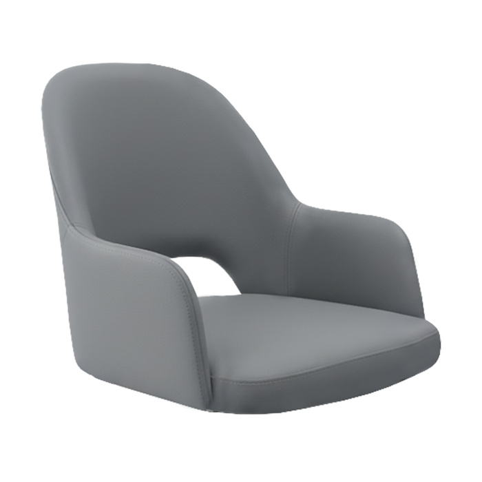 Bourbon Armchair Shell - Stone Vinyl
