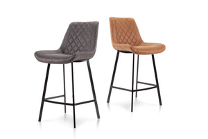 Flynn Bar Stool Charcoal (Set of 2)