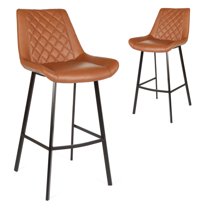 Flynne Bar Stool Antique Cognac (Set of 2)