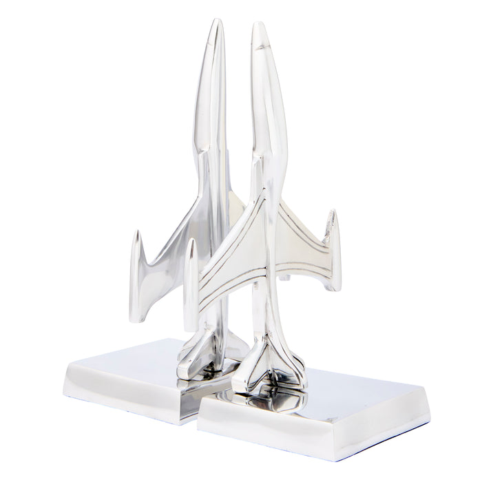 Aluminium Fighter Jet Bookends
