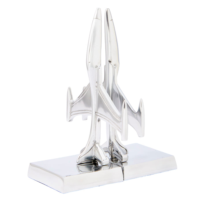 Aluminium Fighter Jet Bookends