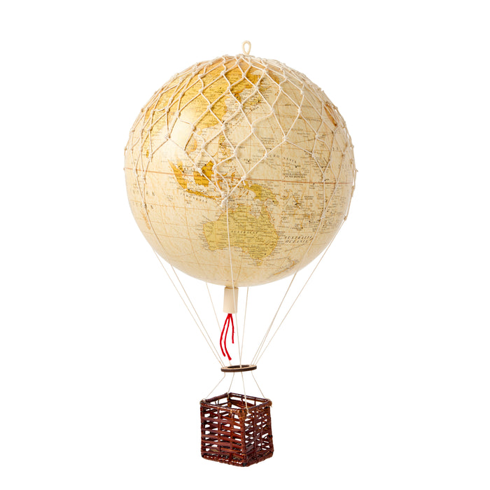 Hot Air Balloon, 20cm, Ivory World - Wicker