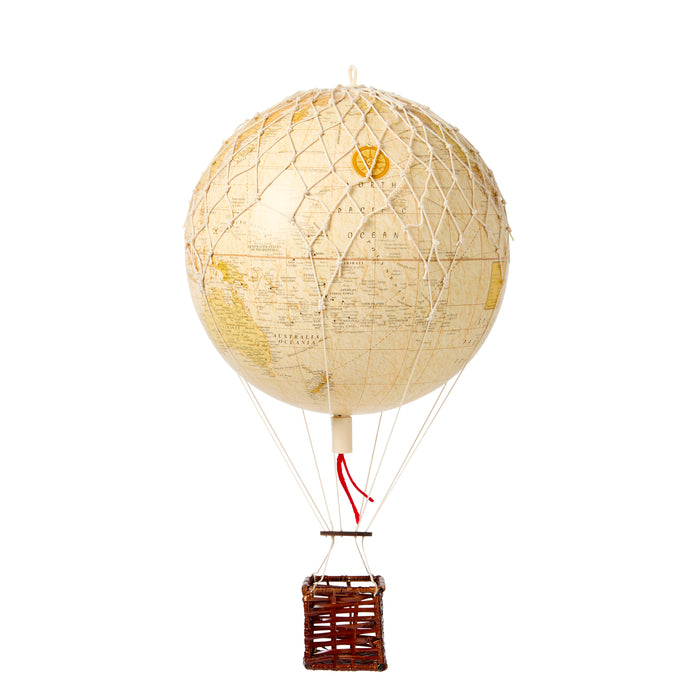 Hot Air Balloon, 20cm, Ivory World - Wicker