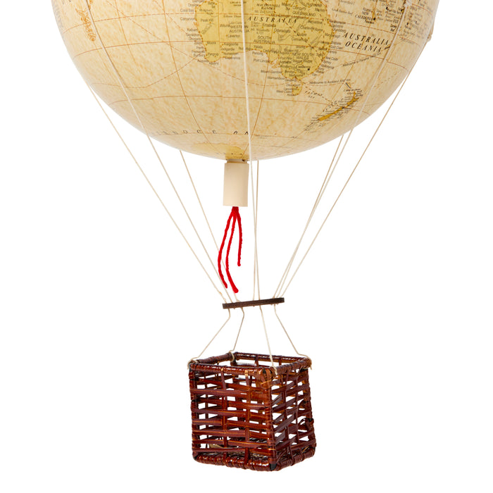 Hot Air Balloon, 20cm, Ivory World - Wicker