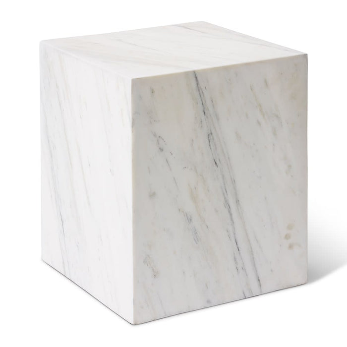 Travis Side Table - White Marqui White, 45cm (H)