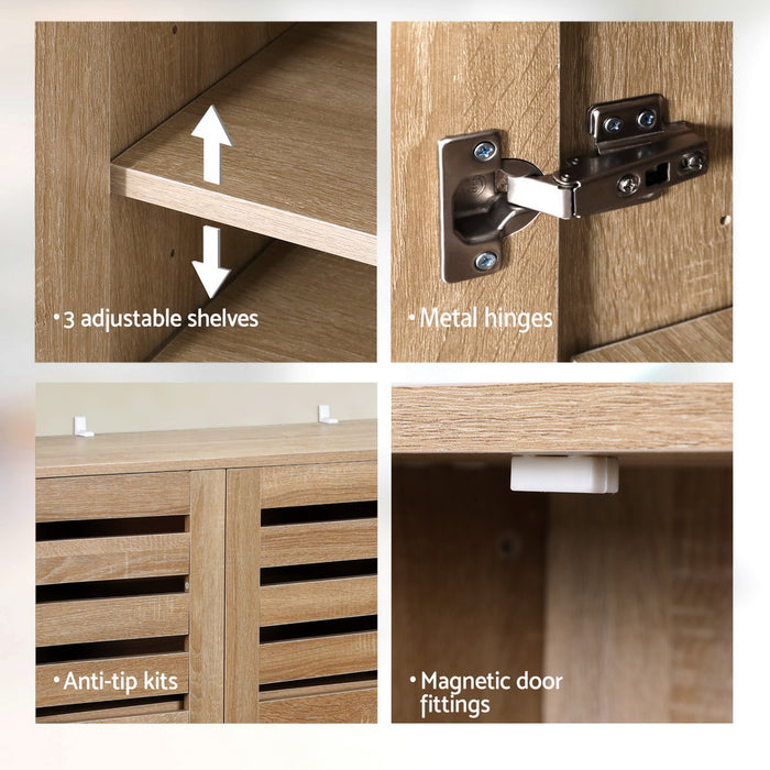 Artiss Shoe Rack Cabinet 30 Pairs Adjustable Shelf