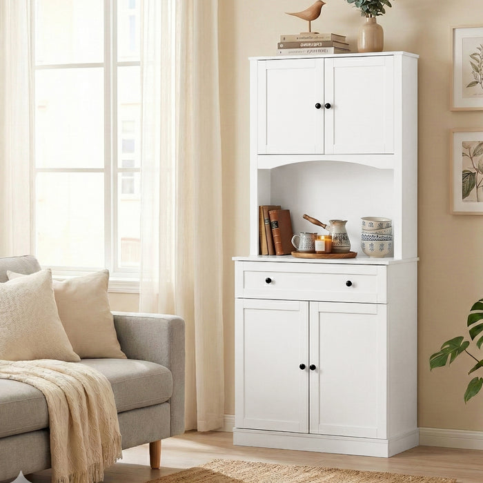 Artiss Buffet Sideboard Cabinet Cupboard Pantry Storage Shelves Hutch White