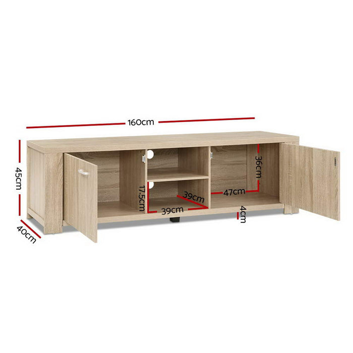Artiss TV Cabinet Entertainment Unit 160cm Pine Maxi
