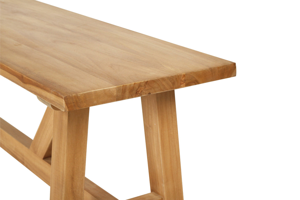Reclaimed Teak Farmhouse Bench - 210cm