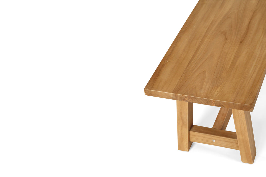 Reclaimed Teak Farmhouse Bench - 210cm