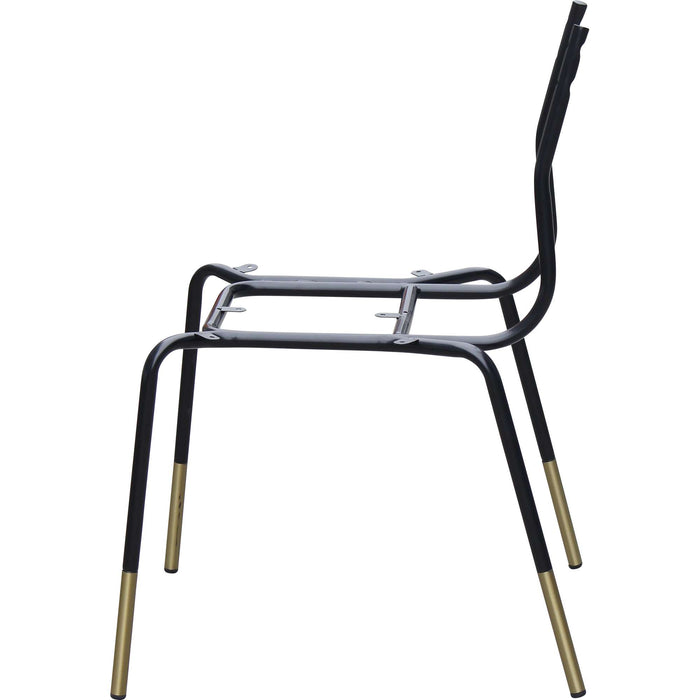 Durafurn Tiramisu Chair Frame - Black/Brass Tip