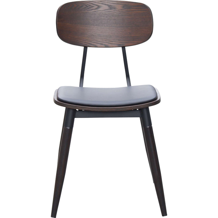 Durafurn Austin Chair - Black PU Vinyl Seat + Wenge Backrest