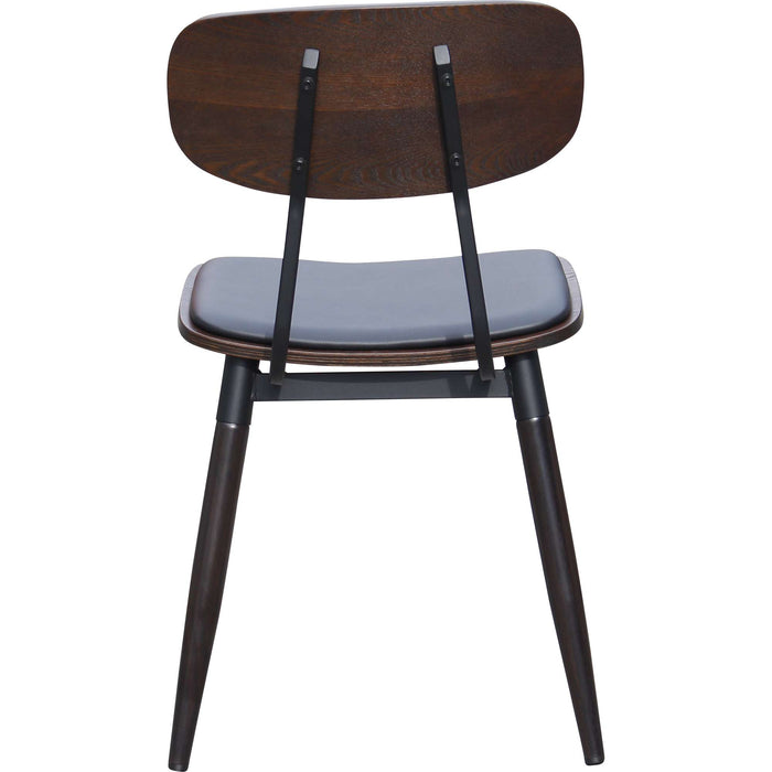 Durafurn Austin Chair - Black PU Vinyl Seat + Wenge Backrest