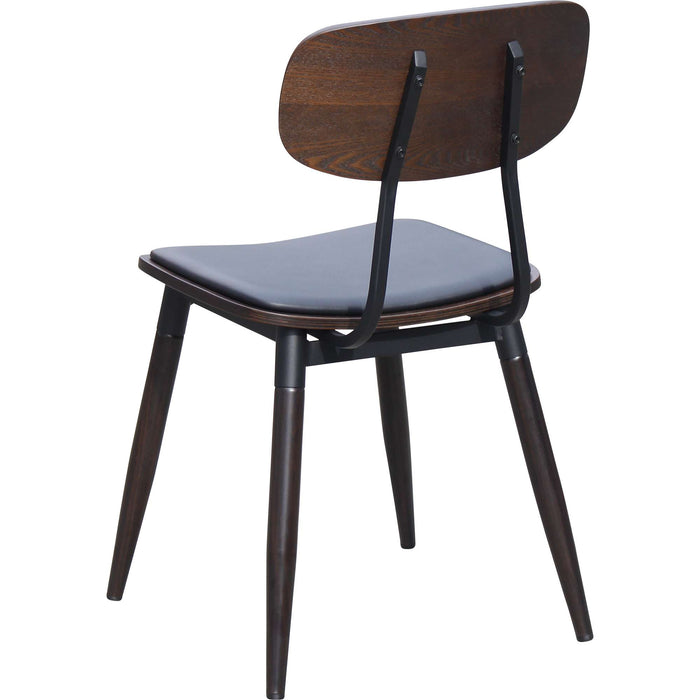 Durafurn Austin Chair - Black PU Vinyl Seat + Wenge Backrest