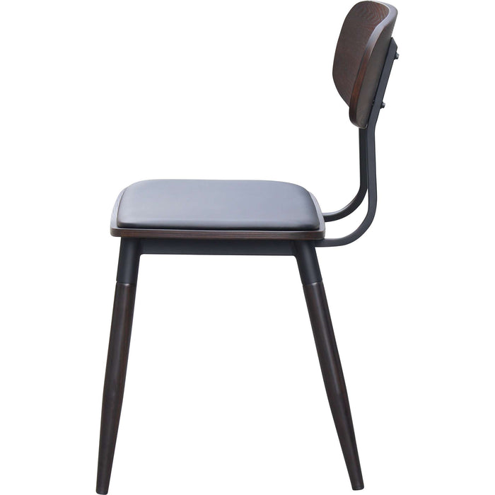 Durafurn Austin Chair - Black PU Vinyl Seat + Wenge Backrest