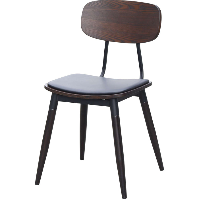 Durafurn Austin Chair - Black PU Vinyl Seat + Wenge Backrest