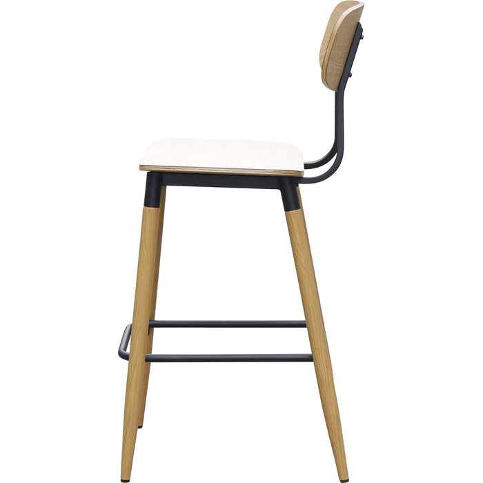 Durafurn Austin Barstool- Natural Ply Seat + Natural Backrest
