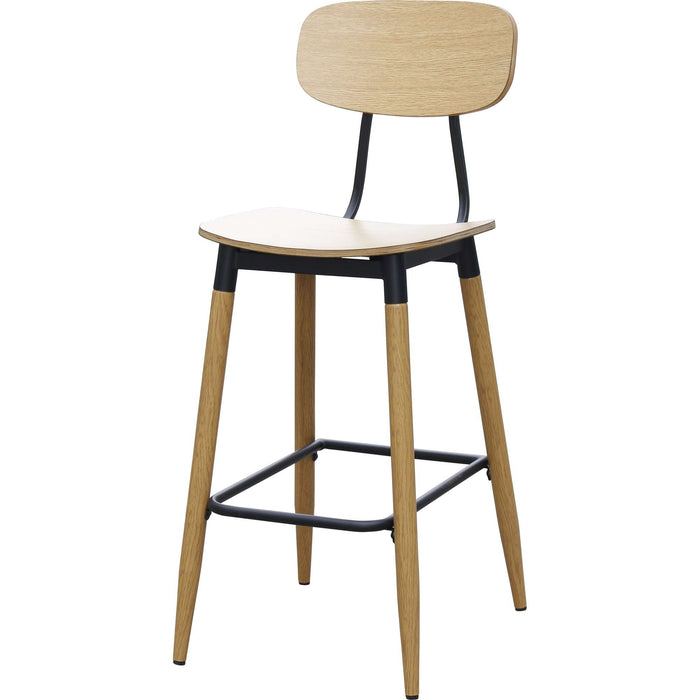 Durafurn Austin Barstool- Natural Ply Seat + Natural Backrest