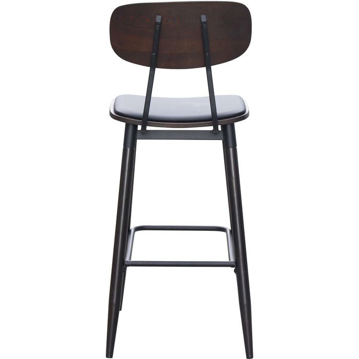 Durafurn AustinBarstool - Black PU Vinyl Seat + Wenge Backrest