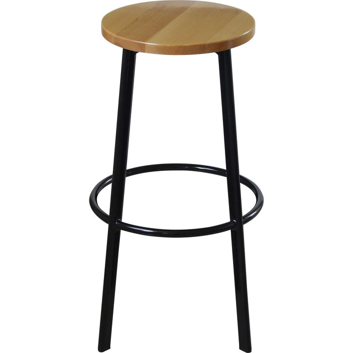 Durafurn Portland 750H Barstool - Black Frame/Natural Beech Seat