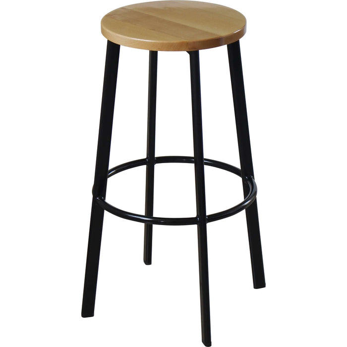 Durafurn Portland 750H Barstool - Black Frame/Natural Beech Seat