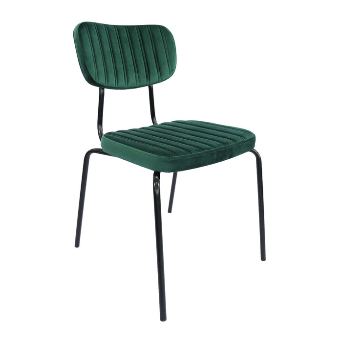 Durafurn Tiramisu Chair - Black Frame /  Forest Green Velvet