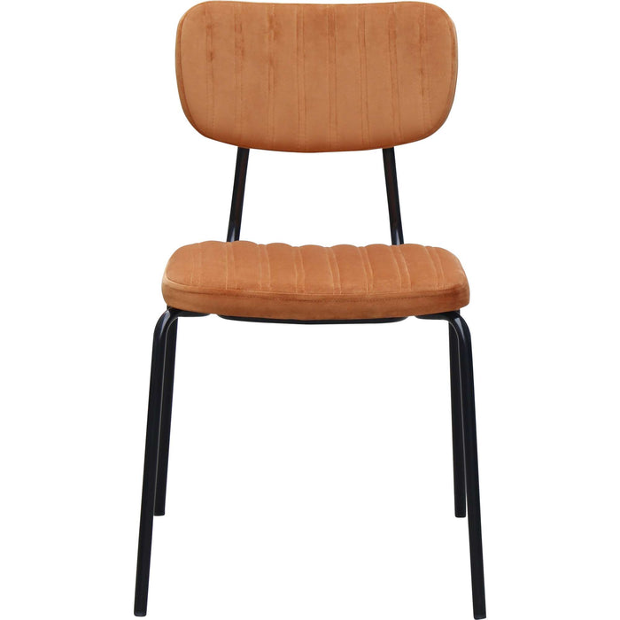 Durafurn Tiramisu Chair - Black Frame /  Burnt Orange Velvet