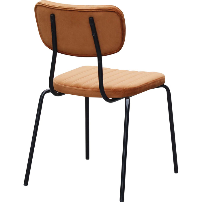 Durafurn Tiramisu Chair - Black Frame /  Burnt Orange Velvet