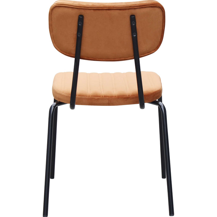 Durafurn Tiramisu Chair - Black Frame /  Burnt Orange Velvet