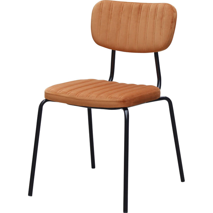 Durafurn Tiramisu Chair - Black Frame /  Burnt Orange Velvet