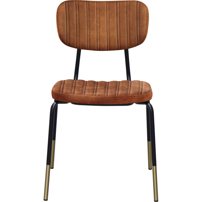 Durafurn Tiramisu Chair - Black Frame with Brass Tip /  Tan Fabric