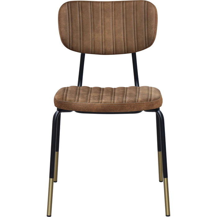 Durafurn Tiramisu Chair - Black Frame with Brass Tip /  Mocha Fabric