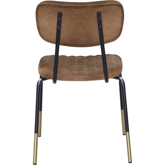 Durafurn Tiramisu Chair - Black Frame with Brass Tip /  Mocha Fabric