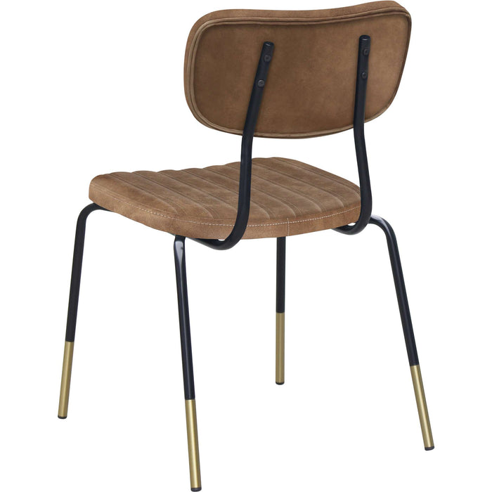Durafurn Tiramisu Chair - Black Frame with Brass Tip /  Mocha Fabric