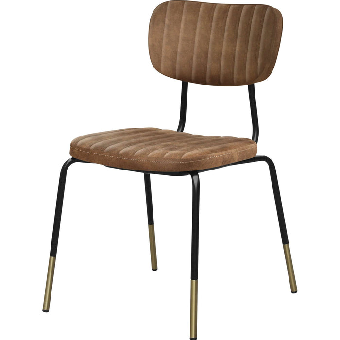 Durafurn Tiramisu Chair - Black Frame with Brass Tip /  Mocha Fabric