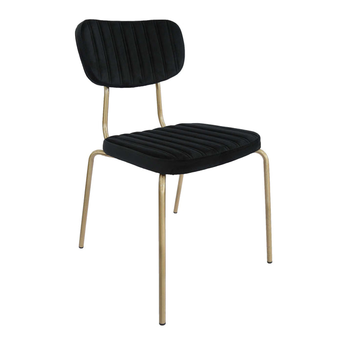 Durafurn Tiramisu Chair - Brass Frame / Black Velvet