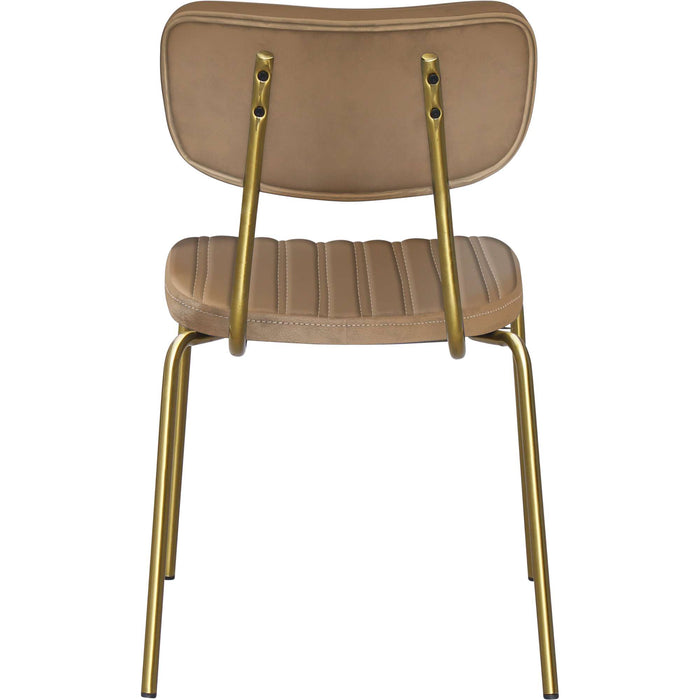Durafurn Tiramisu Chair - Brass Frame / Taupe Vinyl