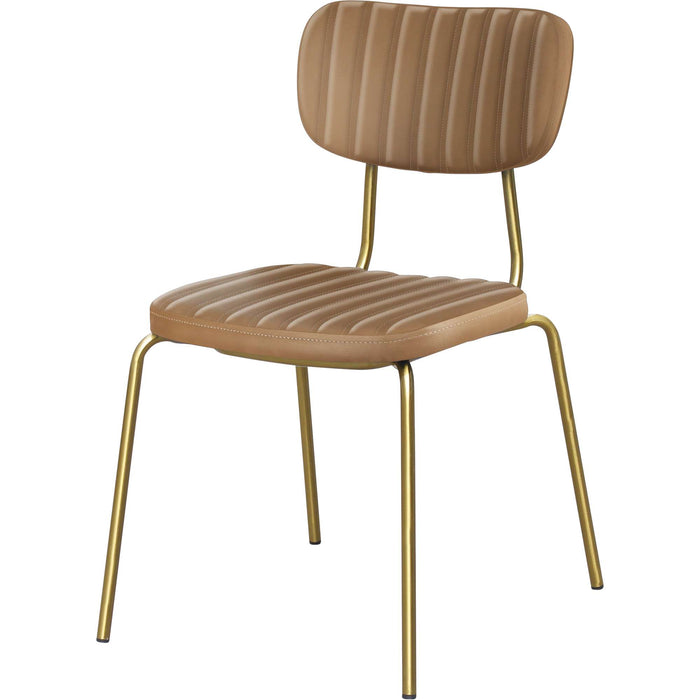 Durafurn Tiramisu Chair - Brass Frame / Taupe Vinyl