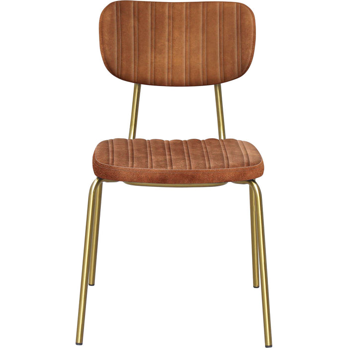 Durafurn Tiramisu Chair - Brass Frame /  Tan Fabric