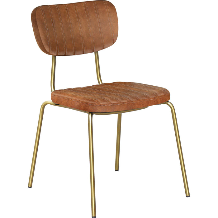 Durafurn Tiramisu Chair - Brass Frame /  Tan Fabric