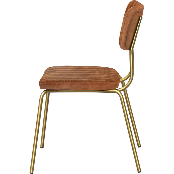 Durafurn Tiramisu Chair - Brass Frame /  Tan Fabric