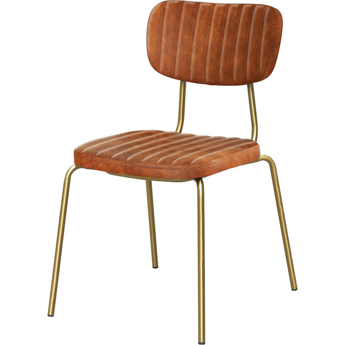 Durafurn Tiramisu Chair - Brass Frame /  Tan Fabric