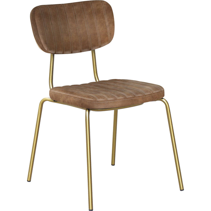 Durafurn Tiramisu Chair - Brass Frame /  Mocha Fabric