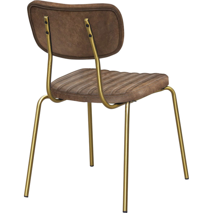 Durafurn Tiramisu Chair - Brass Frame /  Mocha Fabric
